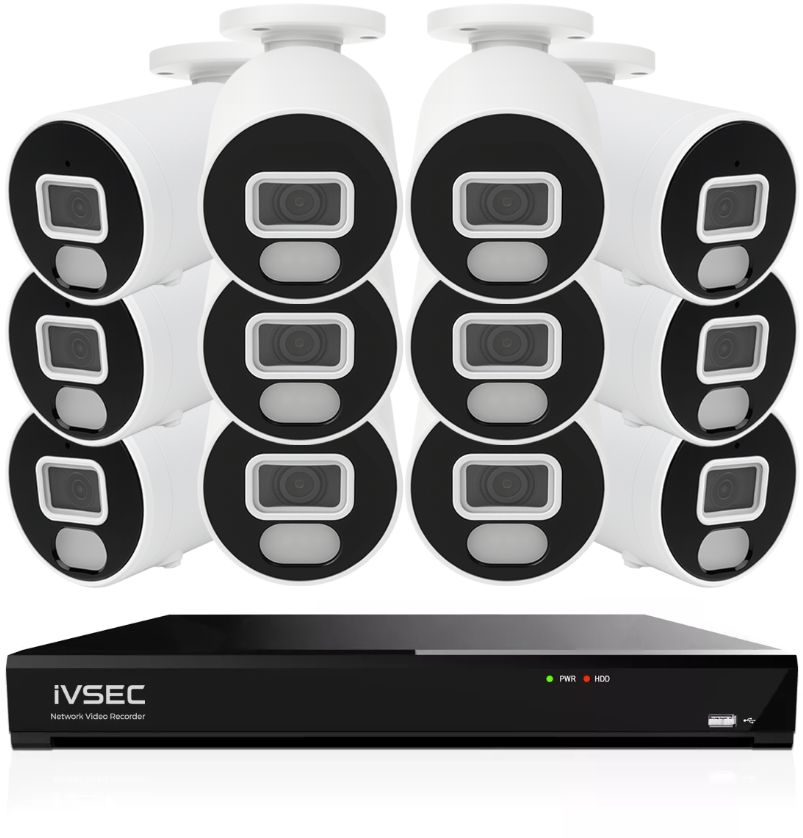 IVSEC IVK8L-82012B 4K CCTV Kit with Bullet Cameras