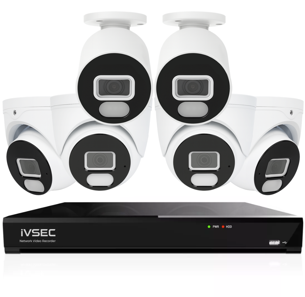 IVSEC IVK8L-8202B4D 4K CCTV Kit with Bullet & Dome Cameras