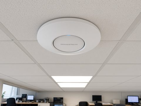 Ceiling Wi-Fi access point in an office