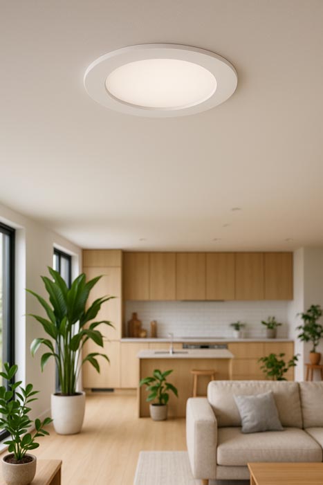 BERLIN-90 tri-colour LED downlight installed