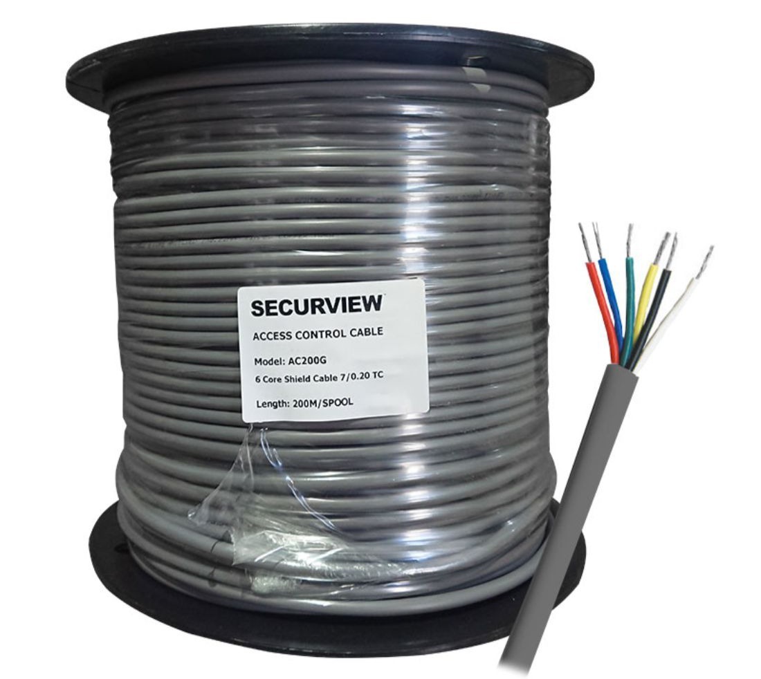 Securview AC200G 6-core access control cable, 200m roll
