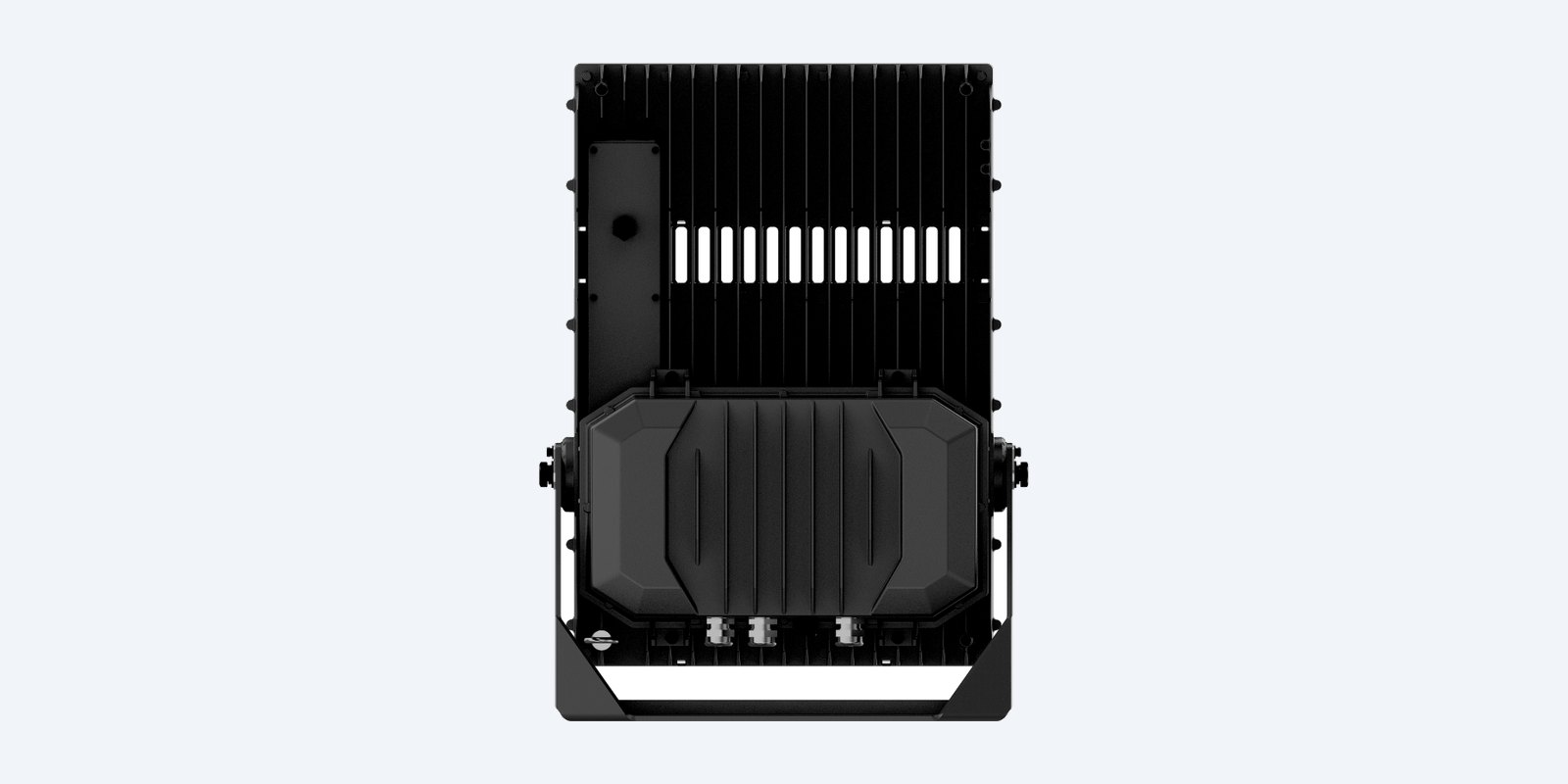 Rapid LED R3077-600 rear view, driver and cable entries