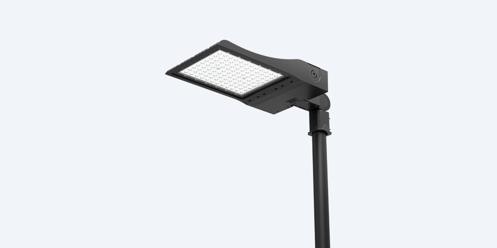 Rapid LED R3250-180 MAVERICK floodlight on an adjustable pole bracket