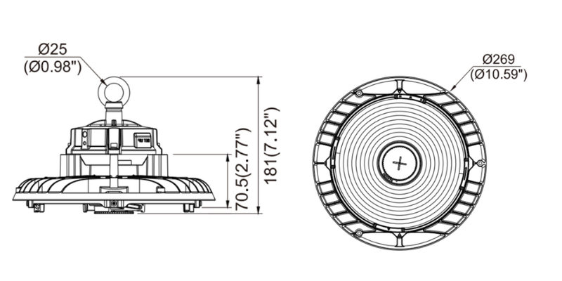 LED High Bay Dimensions