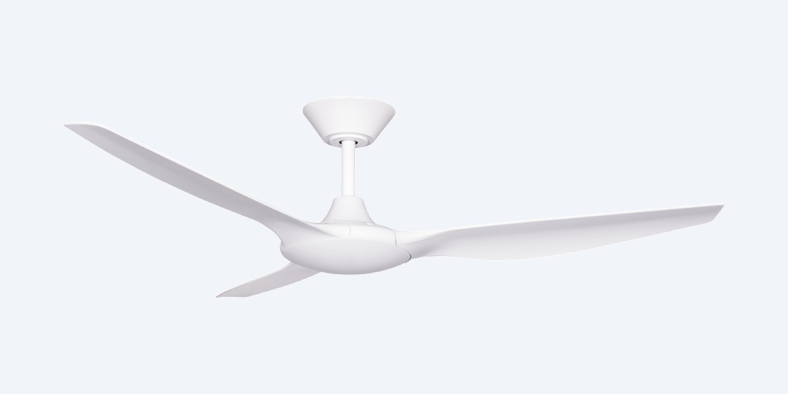 ThreeSixty Delta 56" matte white ceiling fan