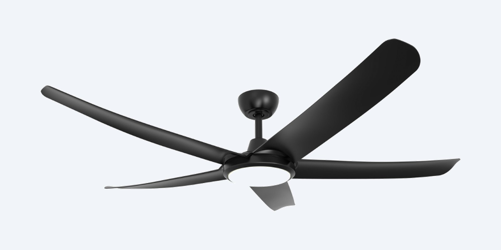 ThreeSixty FlatJET 56" black with LED light, four blades