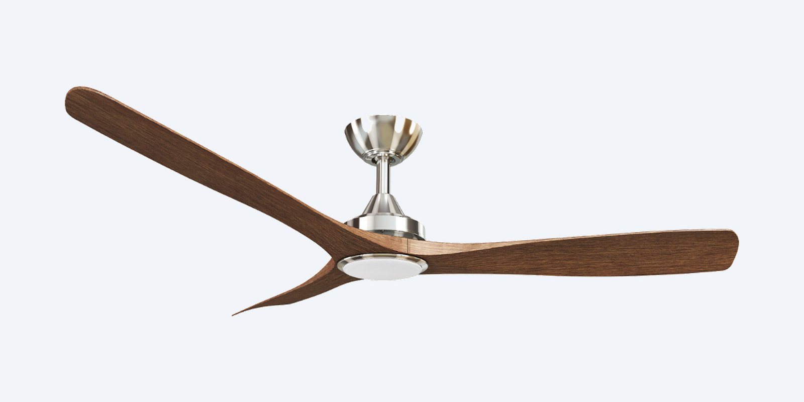 ThreeSixty Spitfire DC 52" with brushed nickel motor and Koa blades