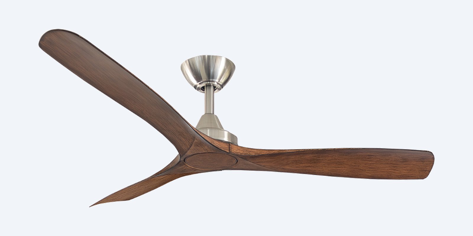 ThreeSixty Spitfire DC 52" with brushed nickel motor and Koa blades