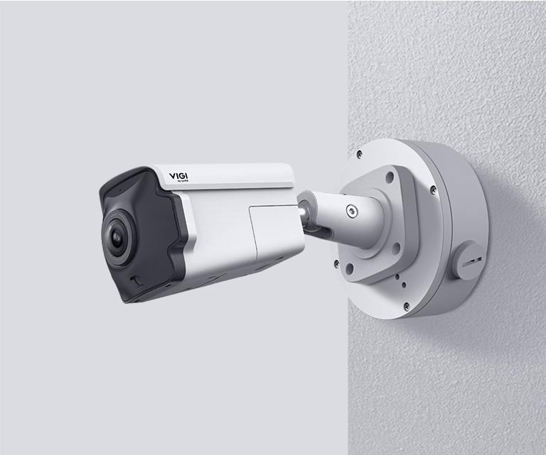 VIGI camera mounted on VJB-305 junction box