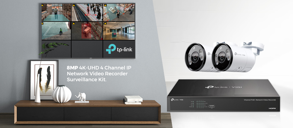 TP-Link VIGI 8MP 4K-UHD Camera Kit