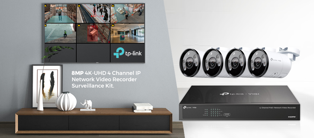 TP-Link VIGI 8MP 4K-UHD Camera Kit