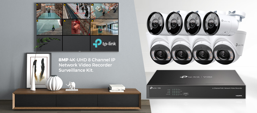 TP-Link VIGI 8MP 4K-UHD Camera Kit