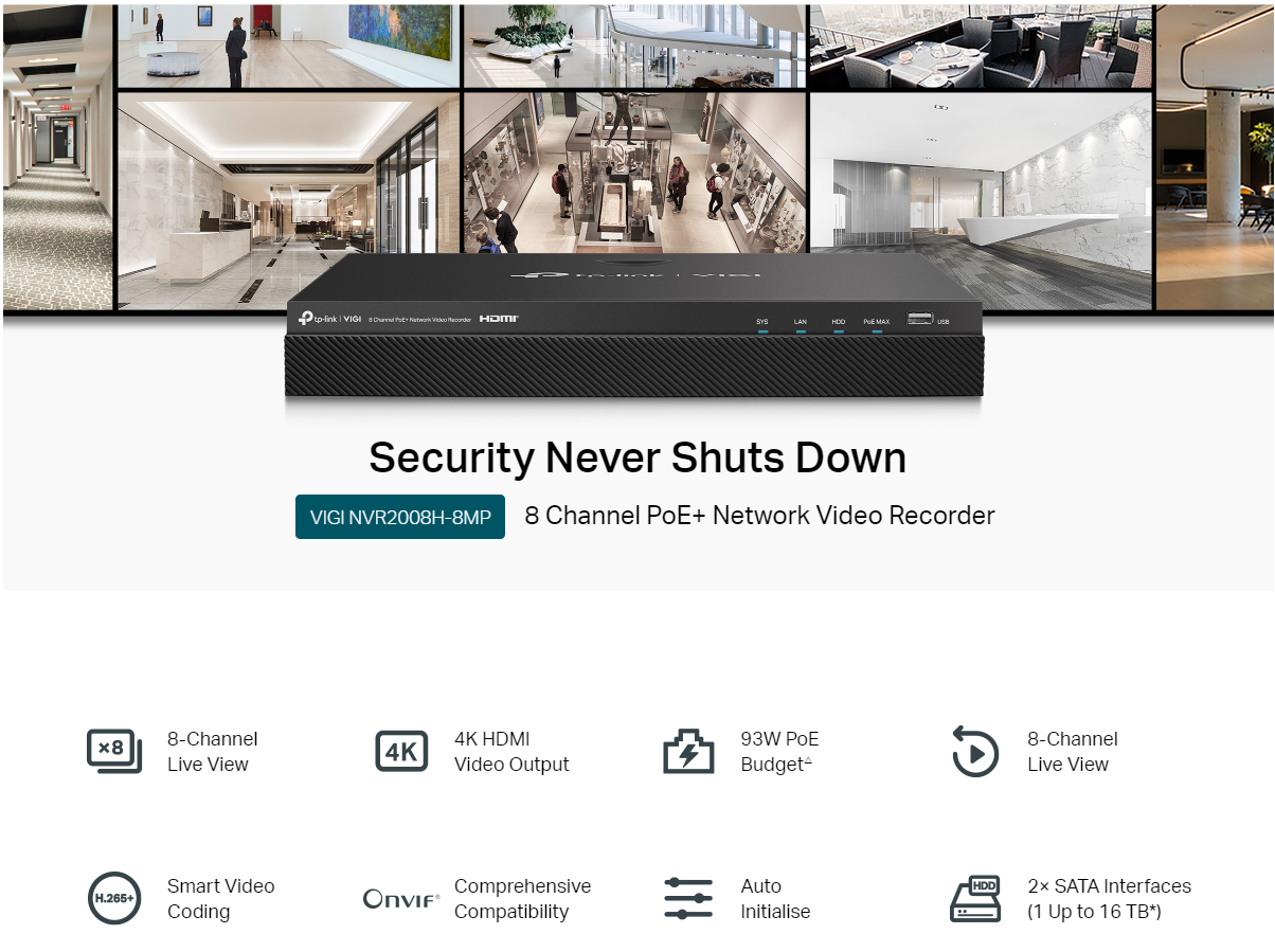 VIGI 8 Channel PoE Network Video Recorder.png