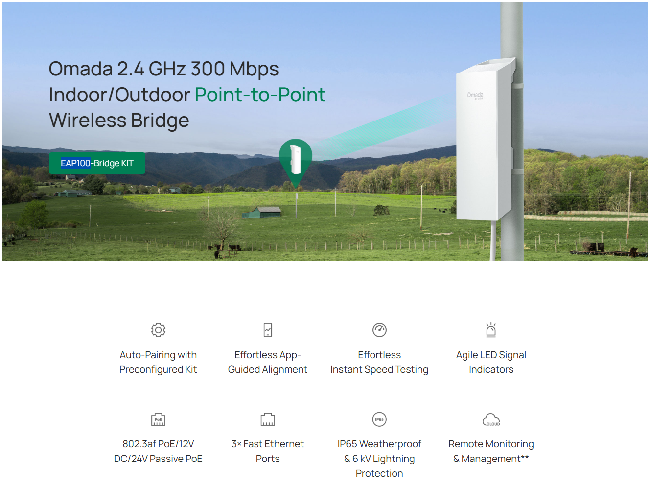TP-Link Omada EAP100-Bridge KIT V3 Wireless Bridge
