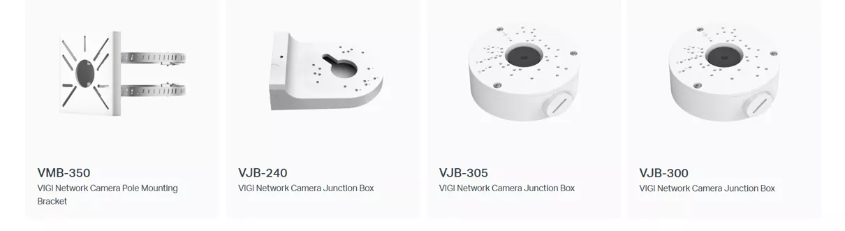 VIGI camera junction boxes and brackets on site