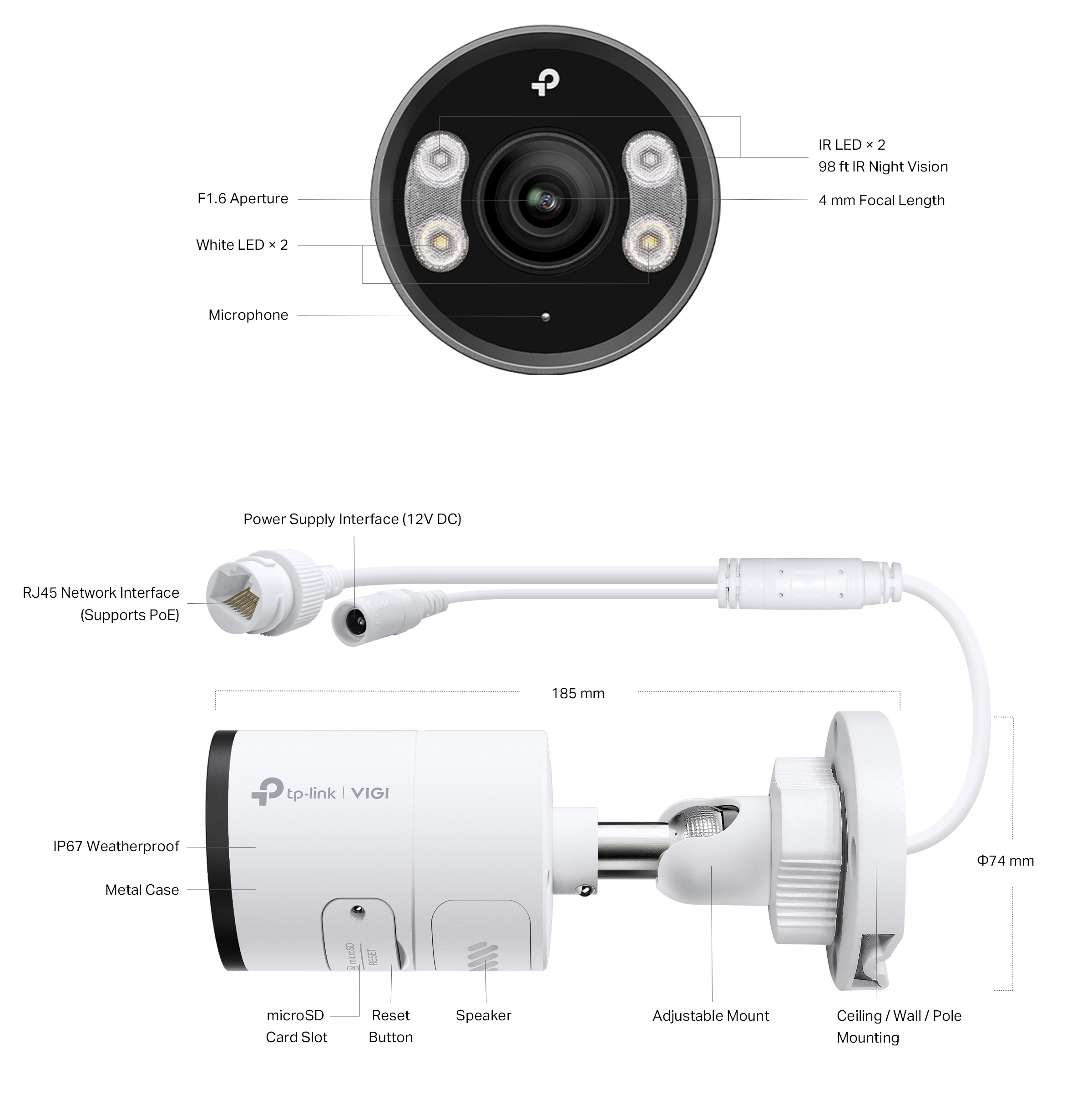 VIGI-C355(2.8mm) build features