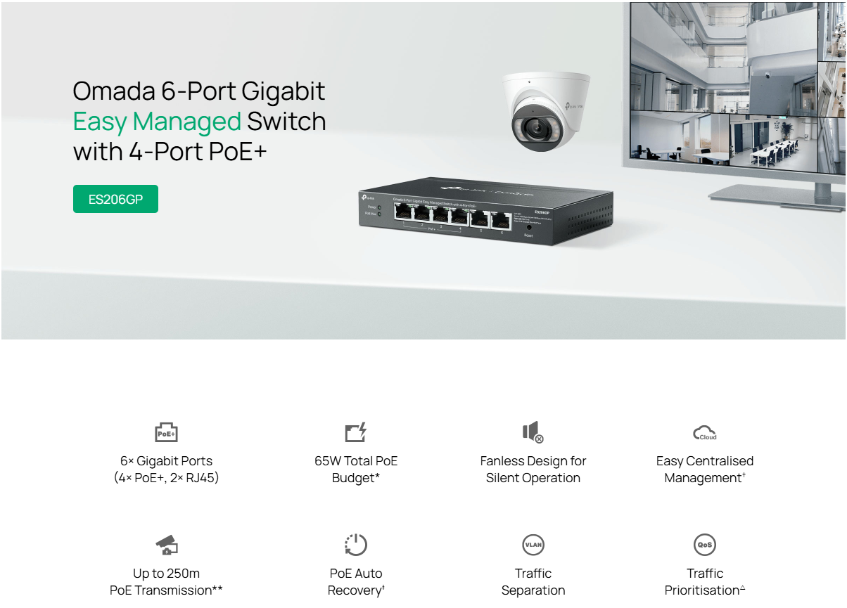 TP-Link Omada ES206GP Switch