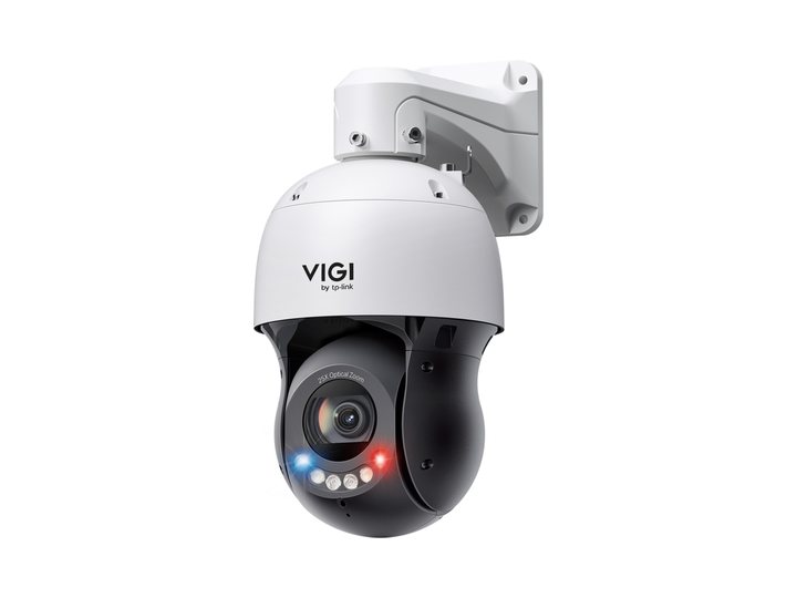 TP-Link VIGI InSight PTZ5425 with red and blue warning lights