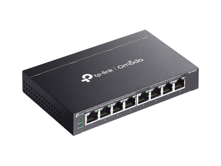 TP-Link Omada DS108GP switch, another view