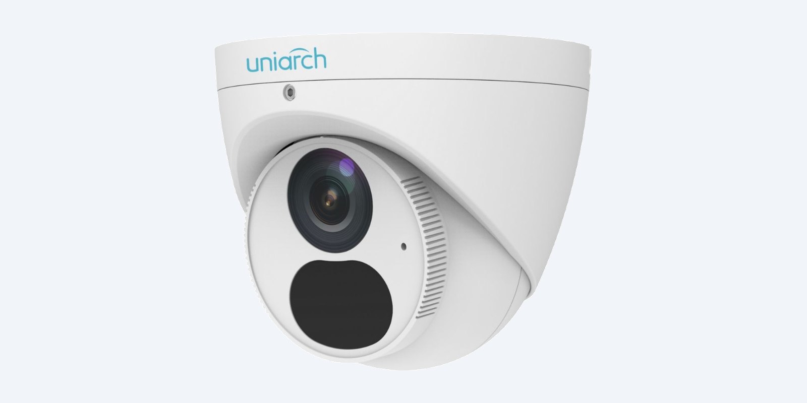 Uniarch IPC-T1E8-AF28K white turret camera, side view