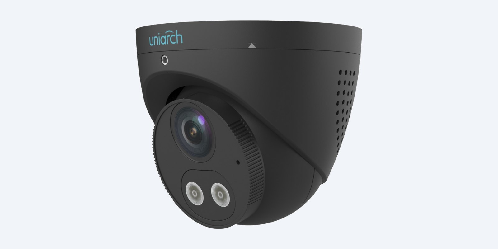 Uniarch IPC-T1P5-AF28KC-B black turret camera, side view