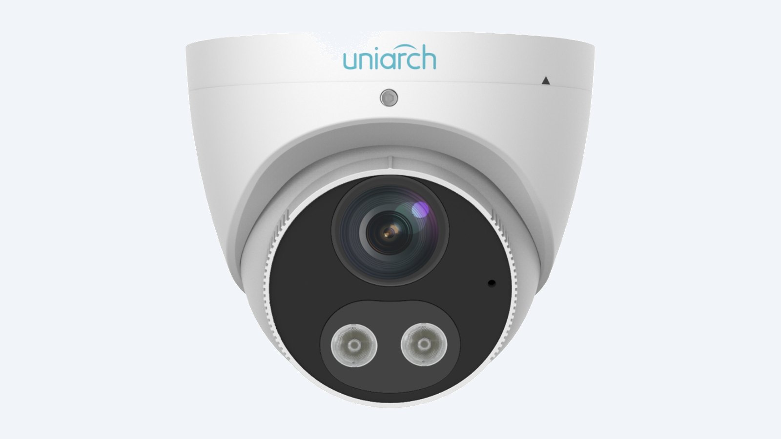Uniarch IPC-T1P8-AF28KC white Tri-guard 8MP 4K turret camera with warning light