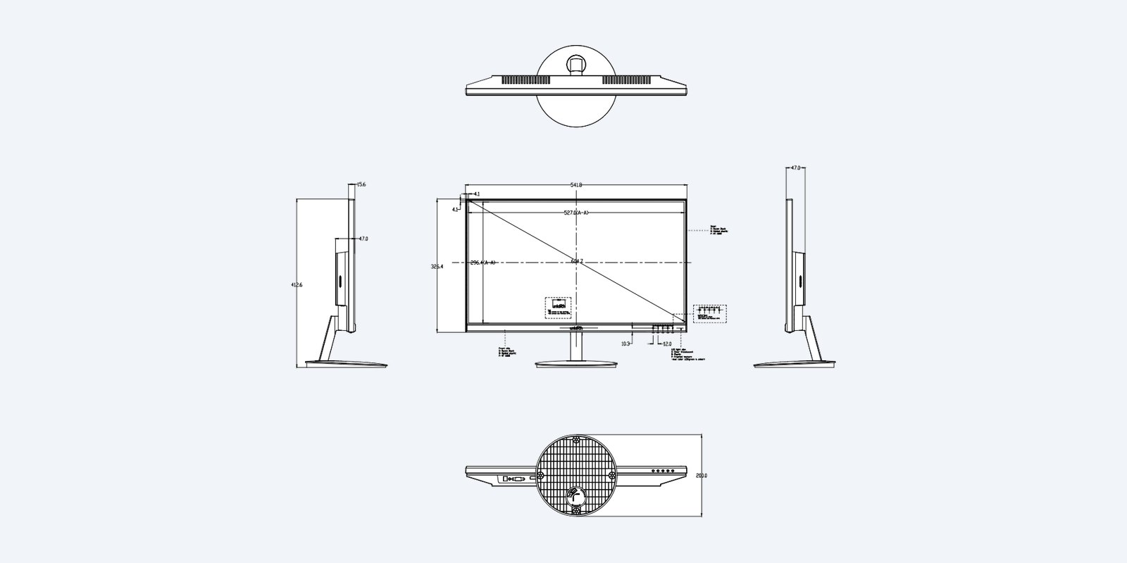 Uniarch MT-24-V dimension drawing