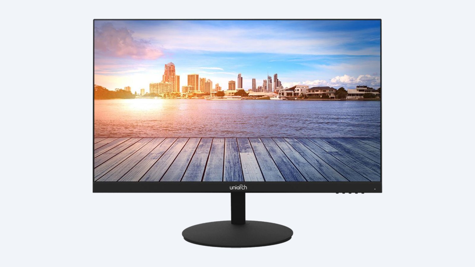 Uniarch MT-24-V 24 inch Full HD surveillance monitor on its stand