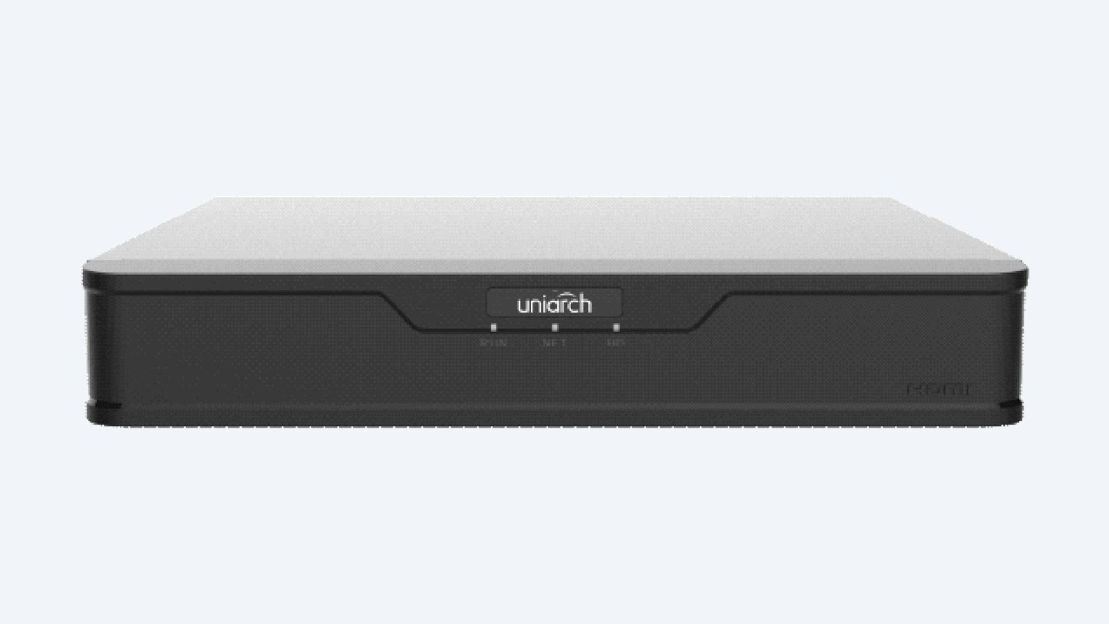 Uniarch NVR-104B-P4 4-channel PoE network video recorder, front view