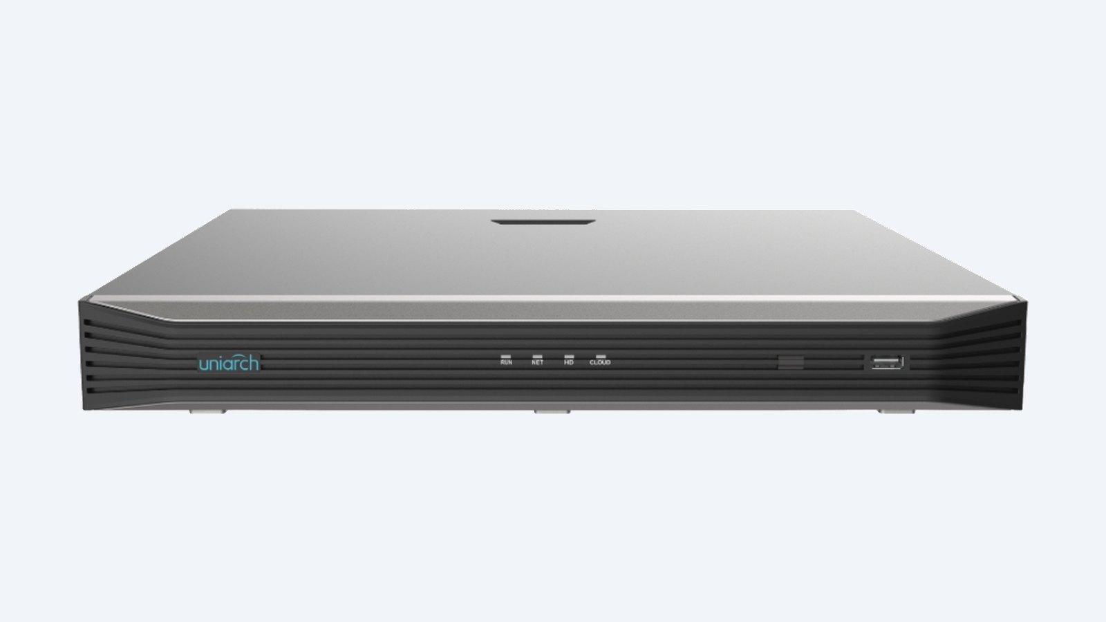 Uniarch NVR-216E-P16 16-channel PoE network video recorder, front view