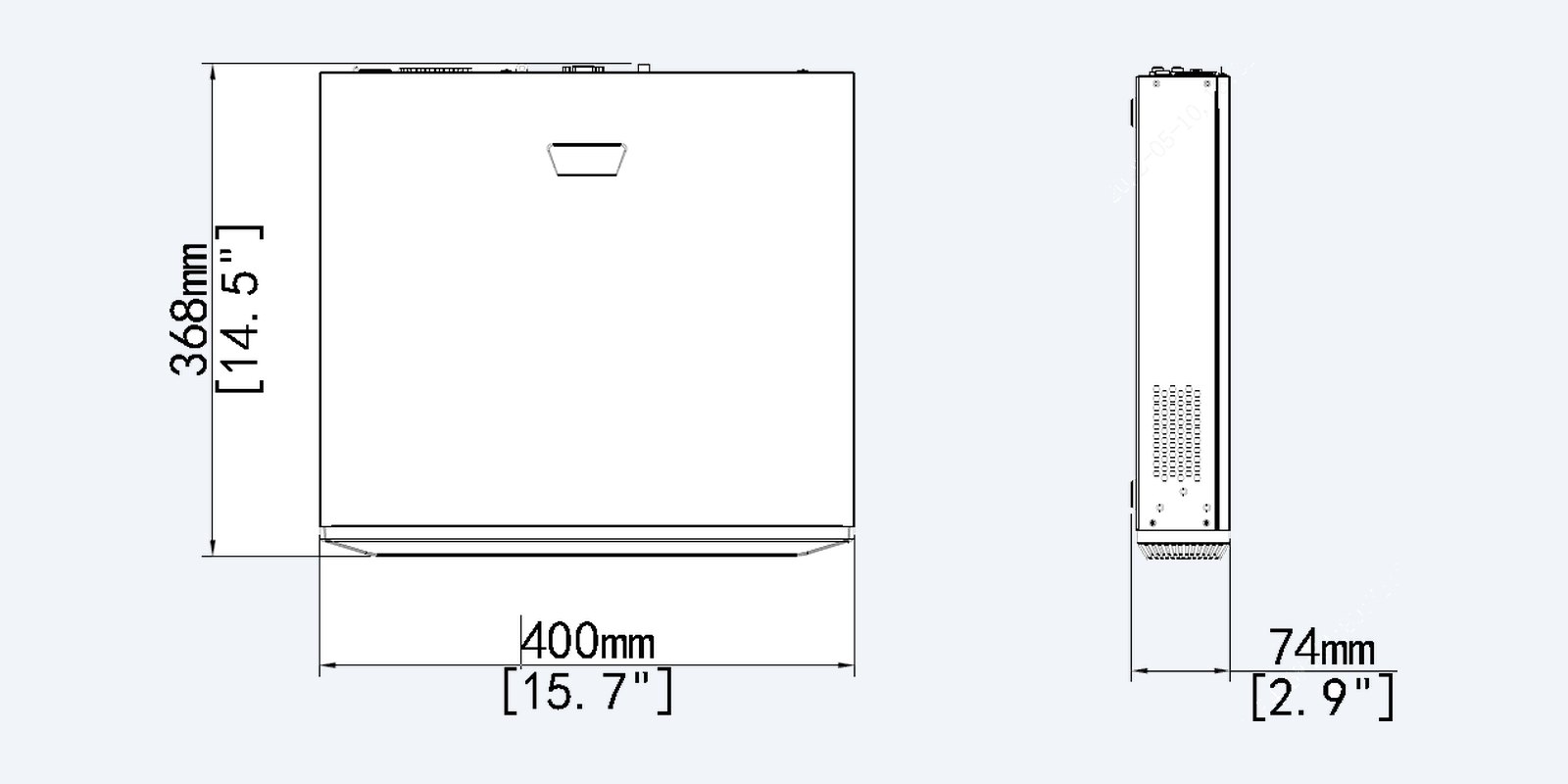 Uniarch NVR-432XU-P16 dimension drawing