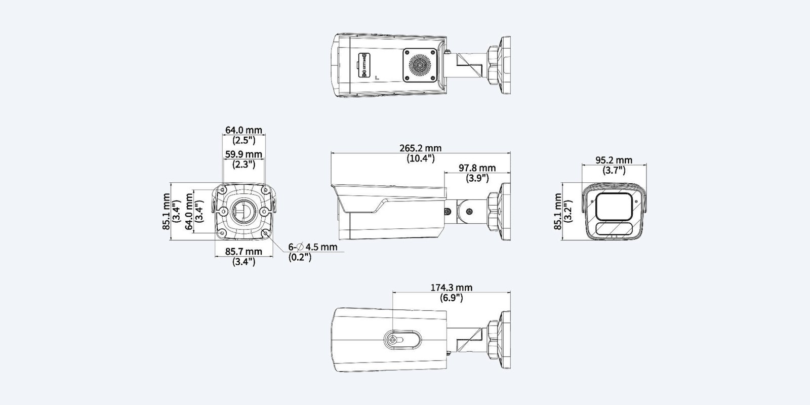 Uniview IPC2B16SE-ADF28KMC-WP-I1 dimension drawing