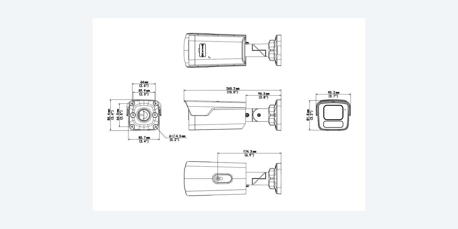 Uniview IPC2B18SS-ADF28K-I1 dimension drawing