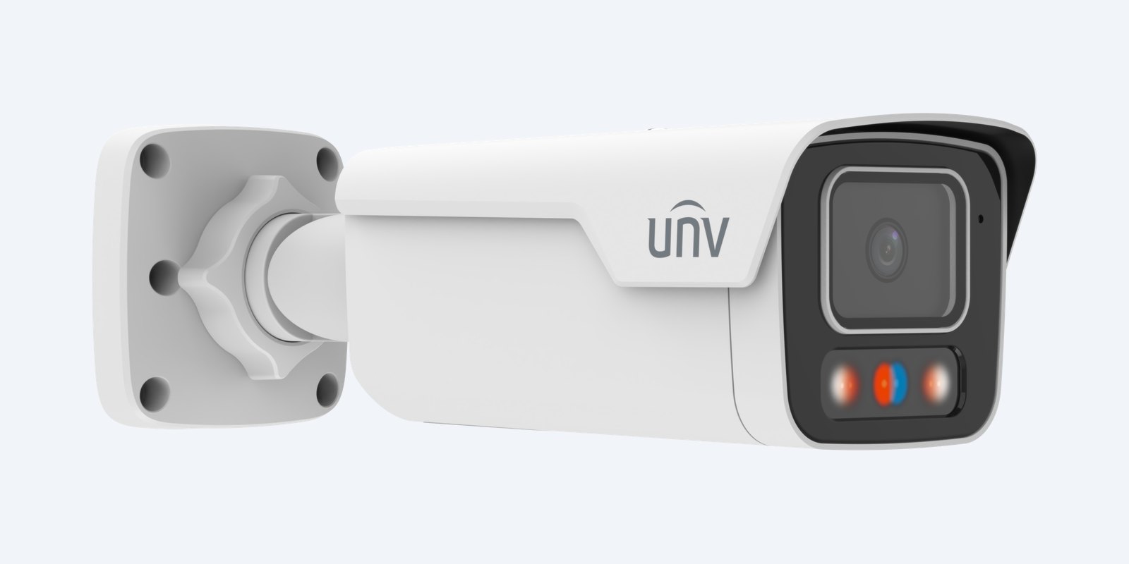 Uniview IPC2B18SS-ADF28KMC-I1-BK bullet, side view (shown in white; this model has a black housing)