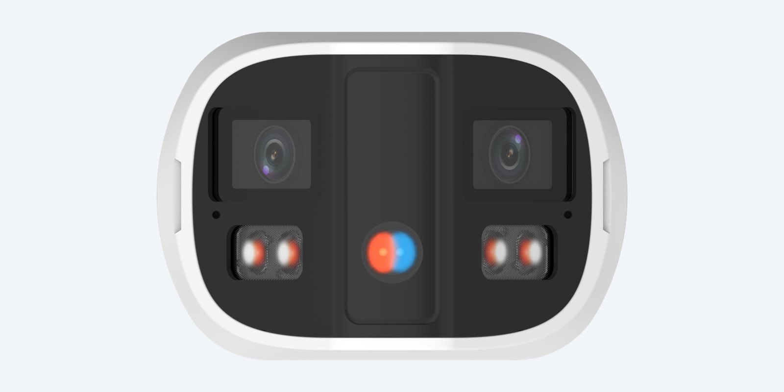 Uniview IPC2K28SE-ADF28KMC-DL-I0 8MP 180° dual-lens bullet camera, front view