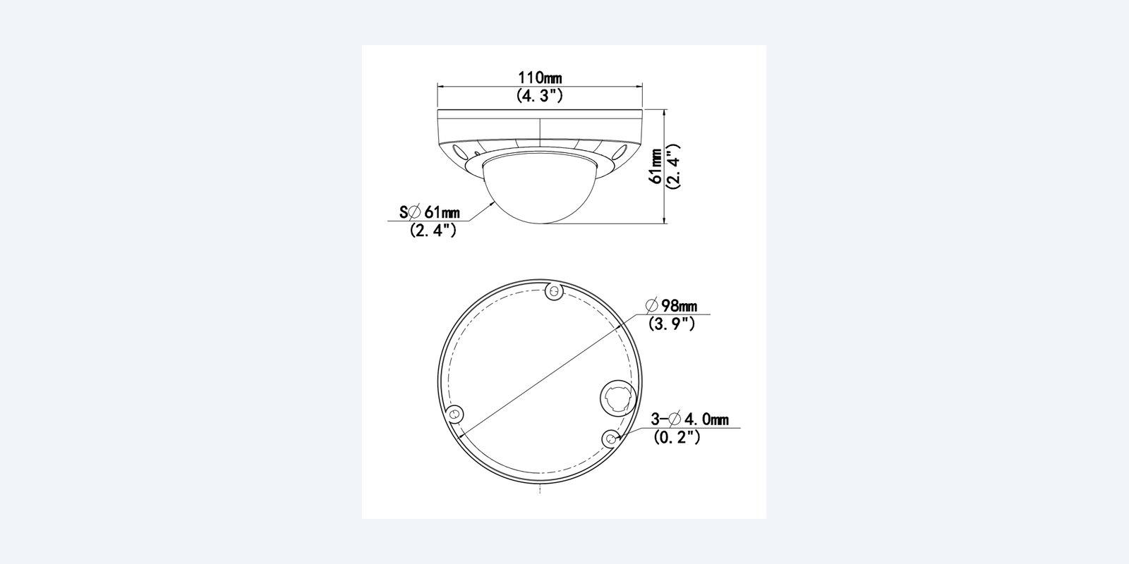 Uniview IPC318SB-ADF28K-I0 dimension drawing