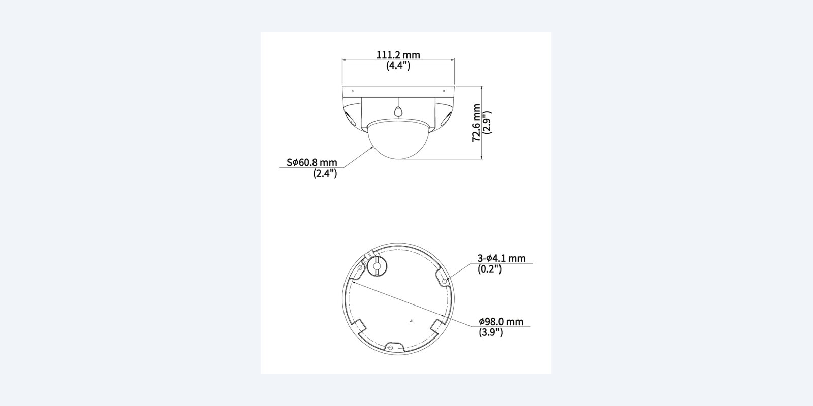 Uniview IPC318SB-ADF28KMC-DL-I1 dimension drawing