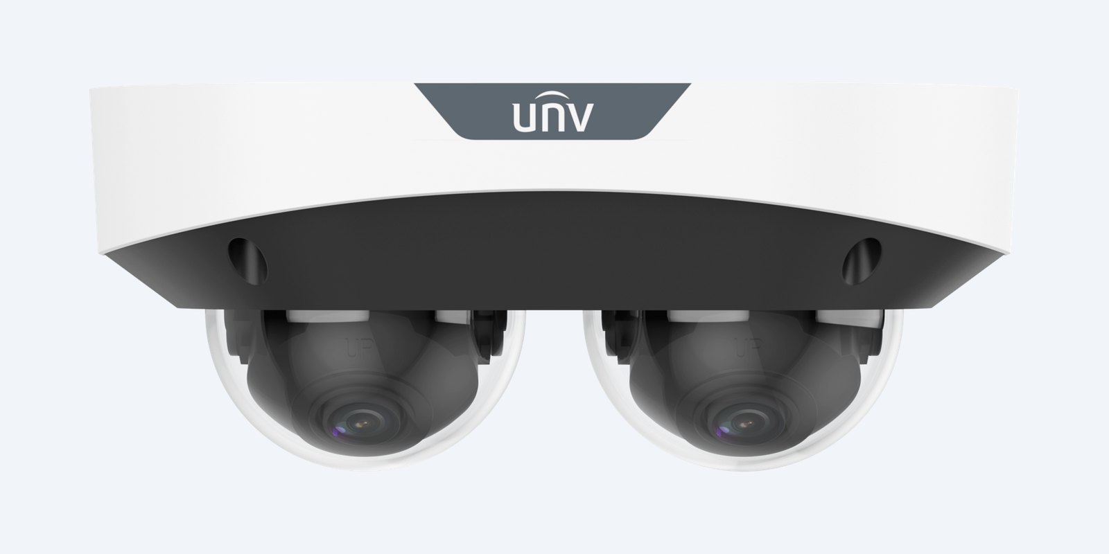 Uniview IPC3224SS-ADF28K-I1 dual 4MP MultiView dome camera, front view