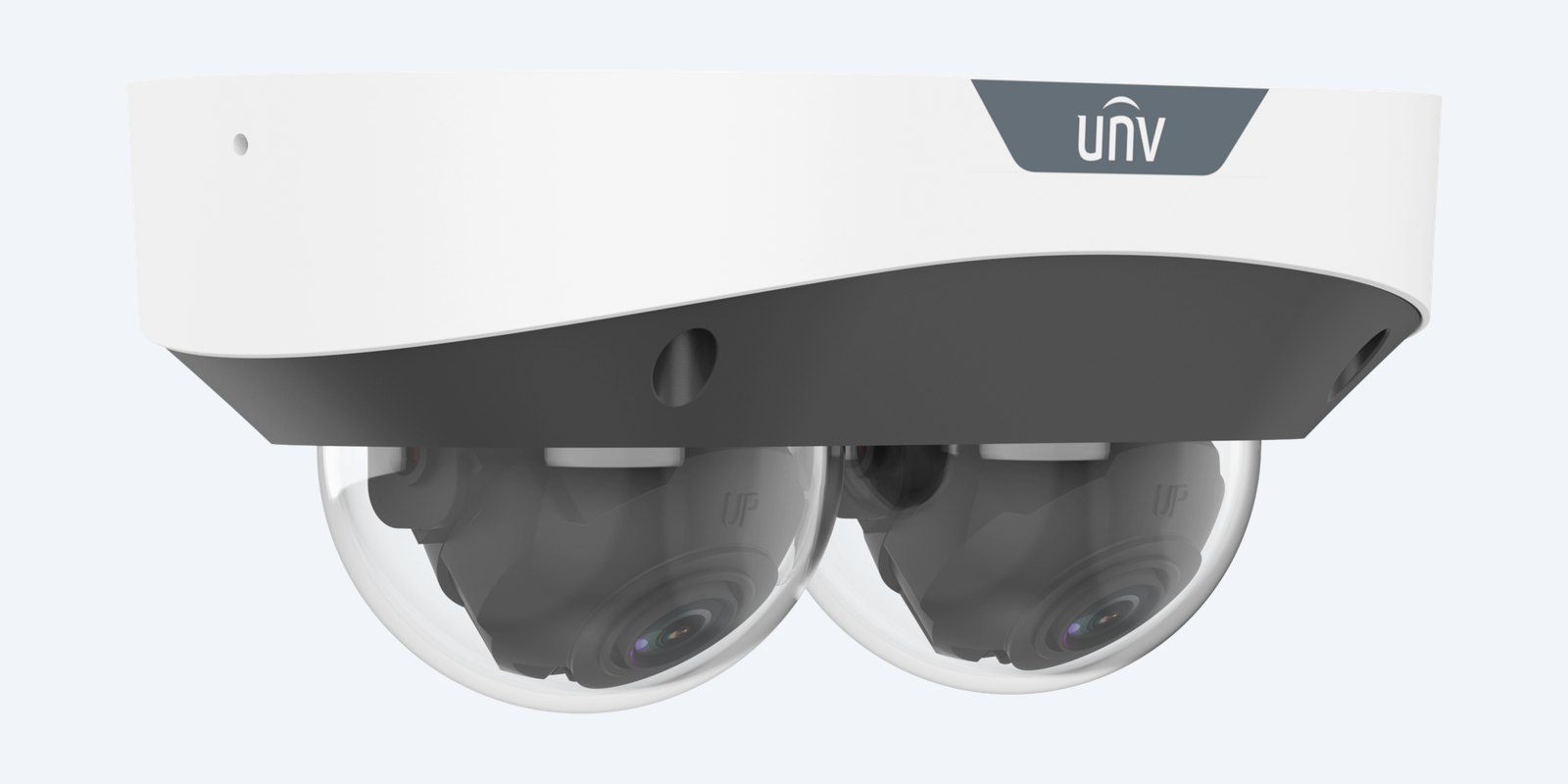 Uniview IPC3224SS-ADF28K-I1 dual 4MP MultiView dome camera, side view