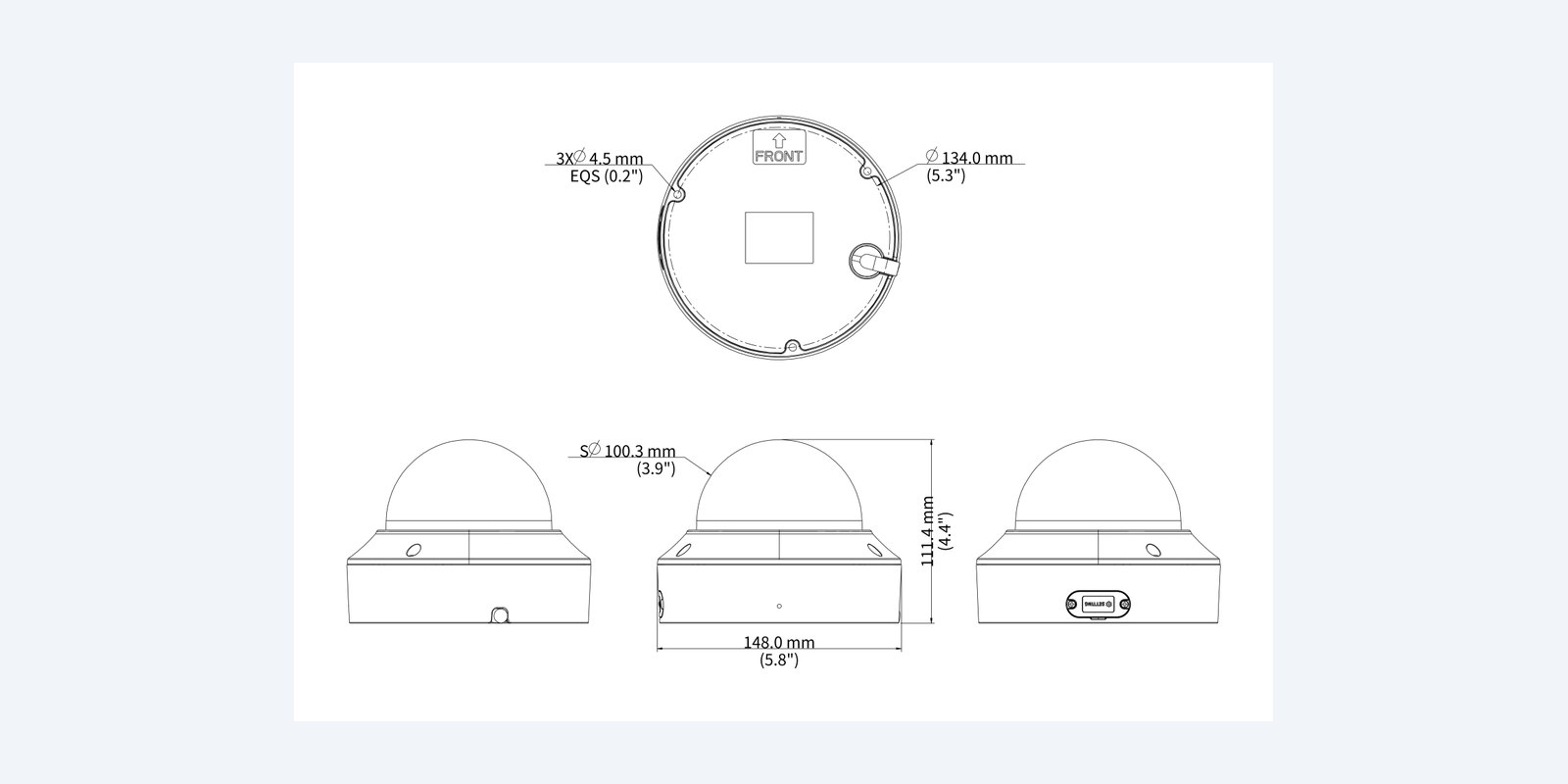 Uniview IPC3235SB-ADZK-I0 dimension drawing