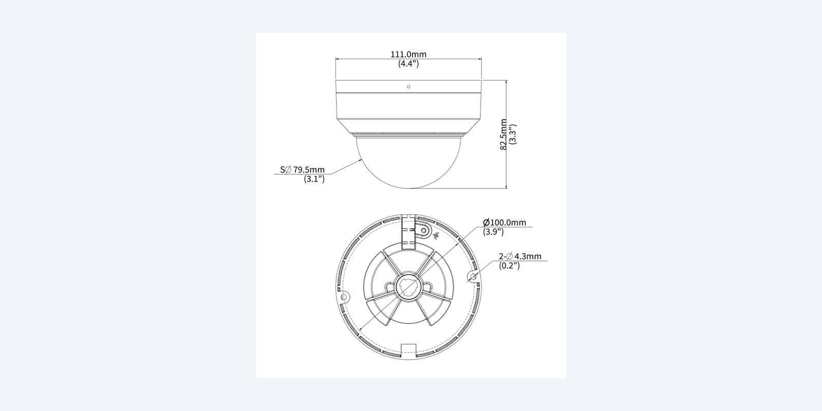 Uniview IPC326SS-ADF28K-I1-BK dimension drawing