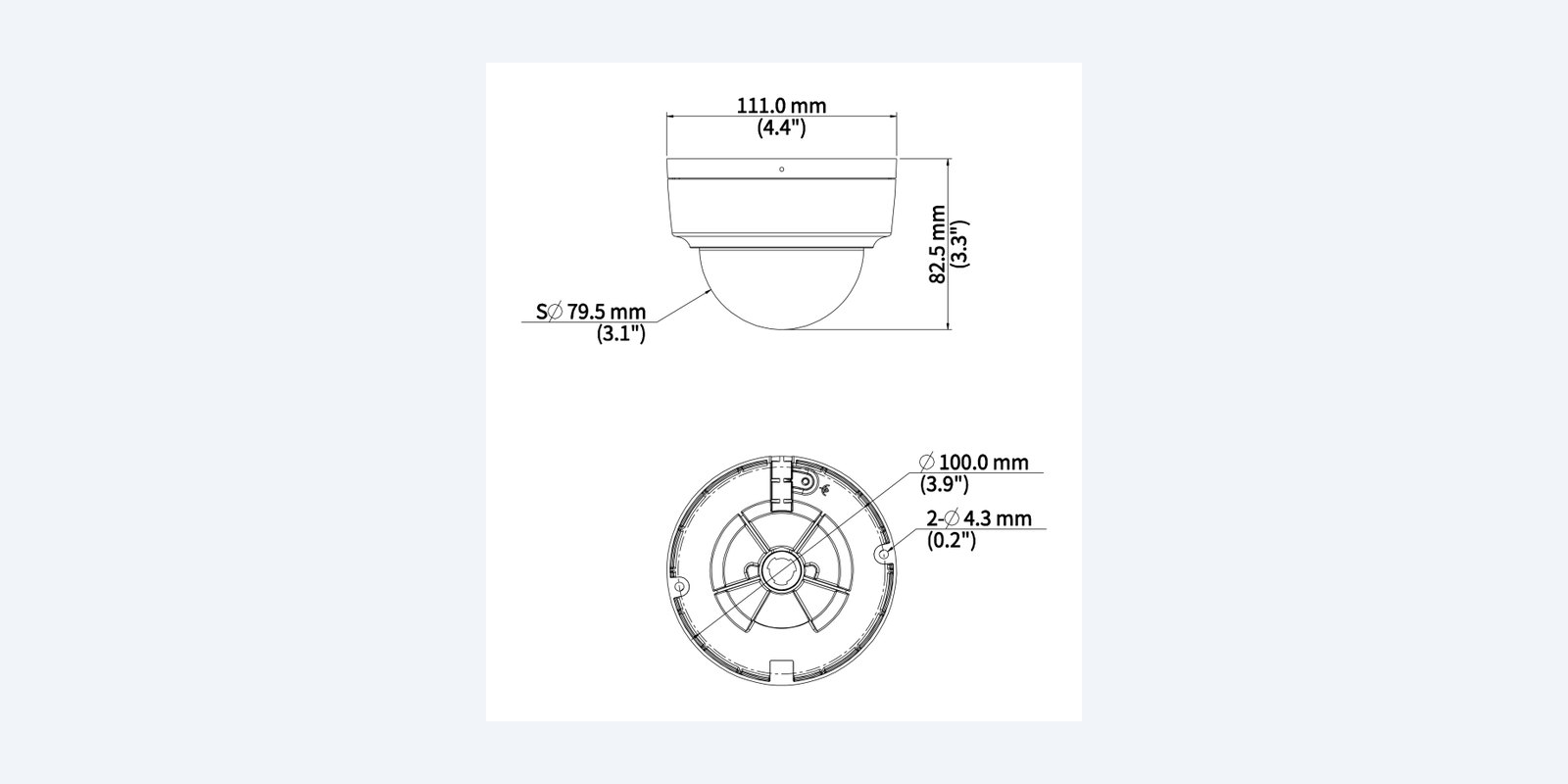 Uniview IPC328SS-ADF28K-I1 dimension drawing