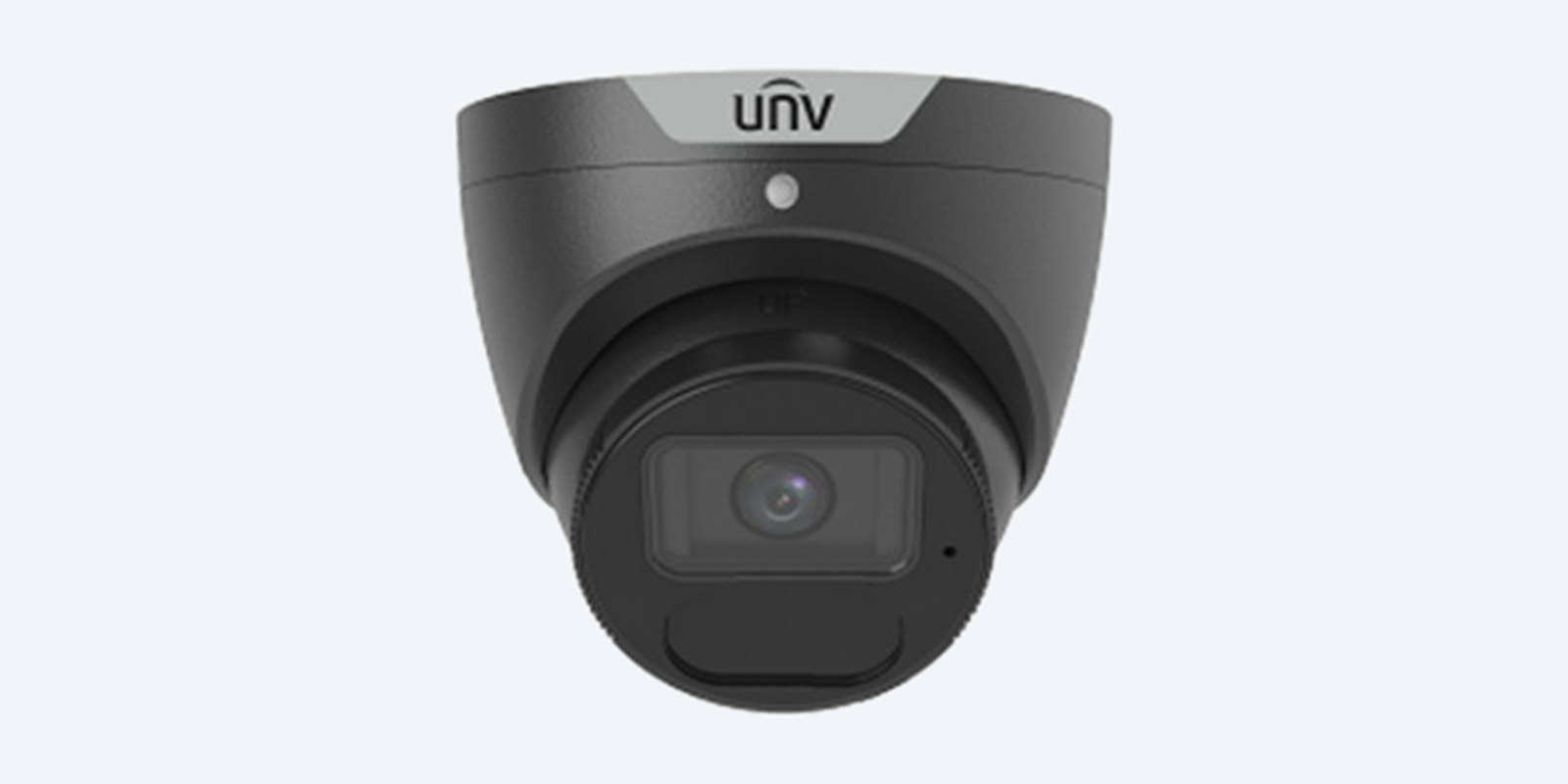 Uniview IPC3616SS-ADF28K-I1-BK black turret camera, front view