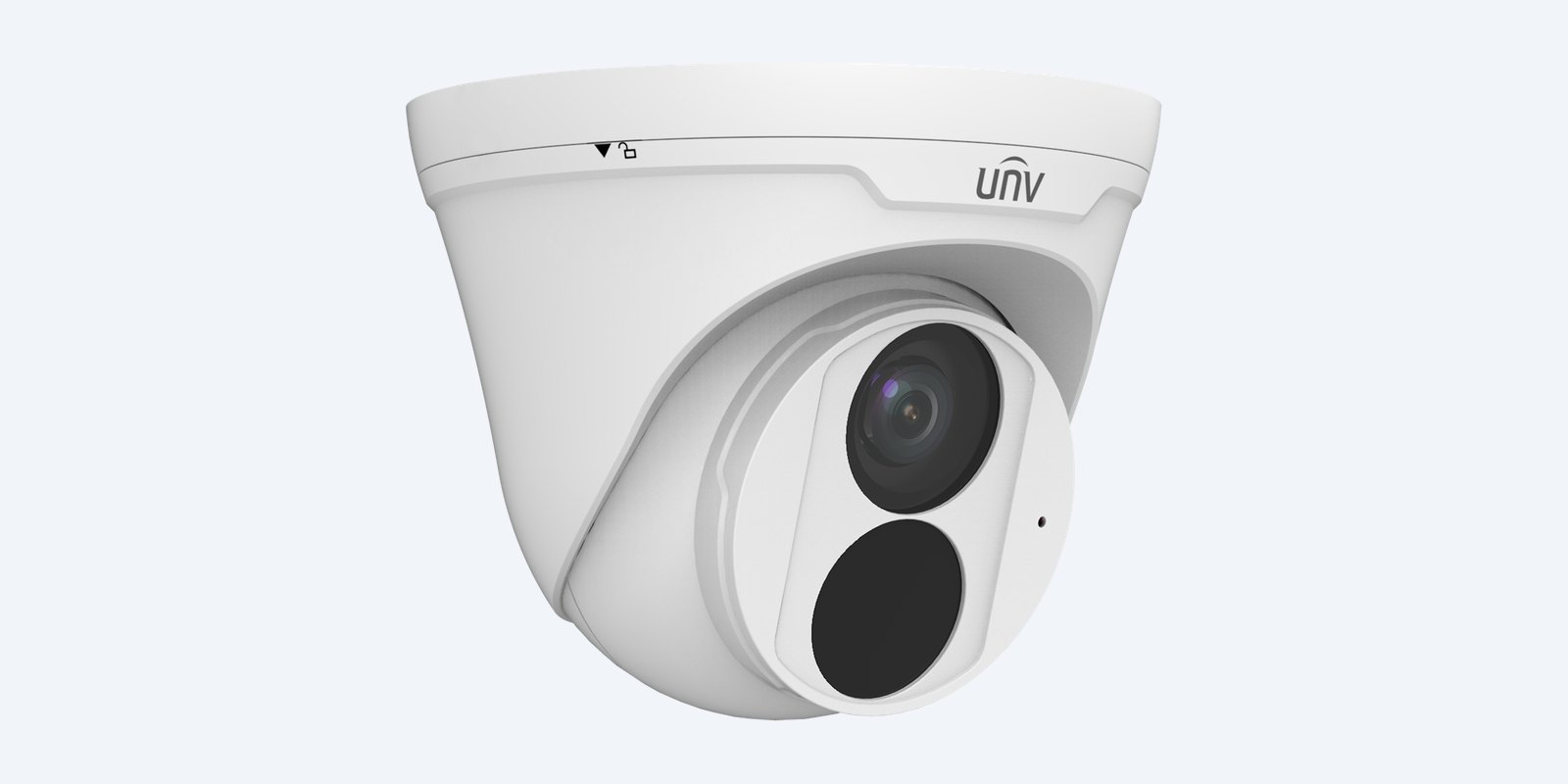 Uniview IPC3618LE-ADF28K-H turret camera, angled view