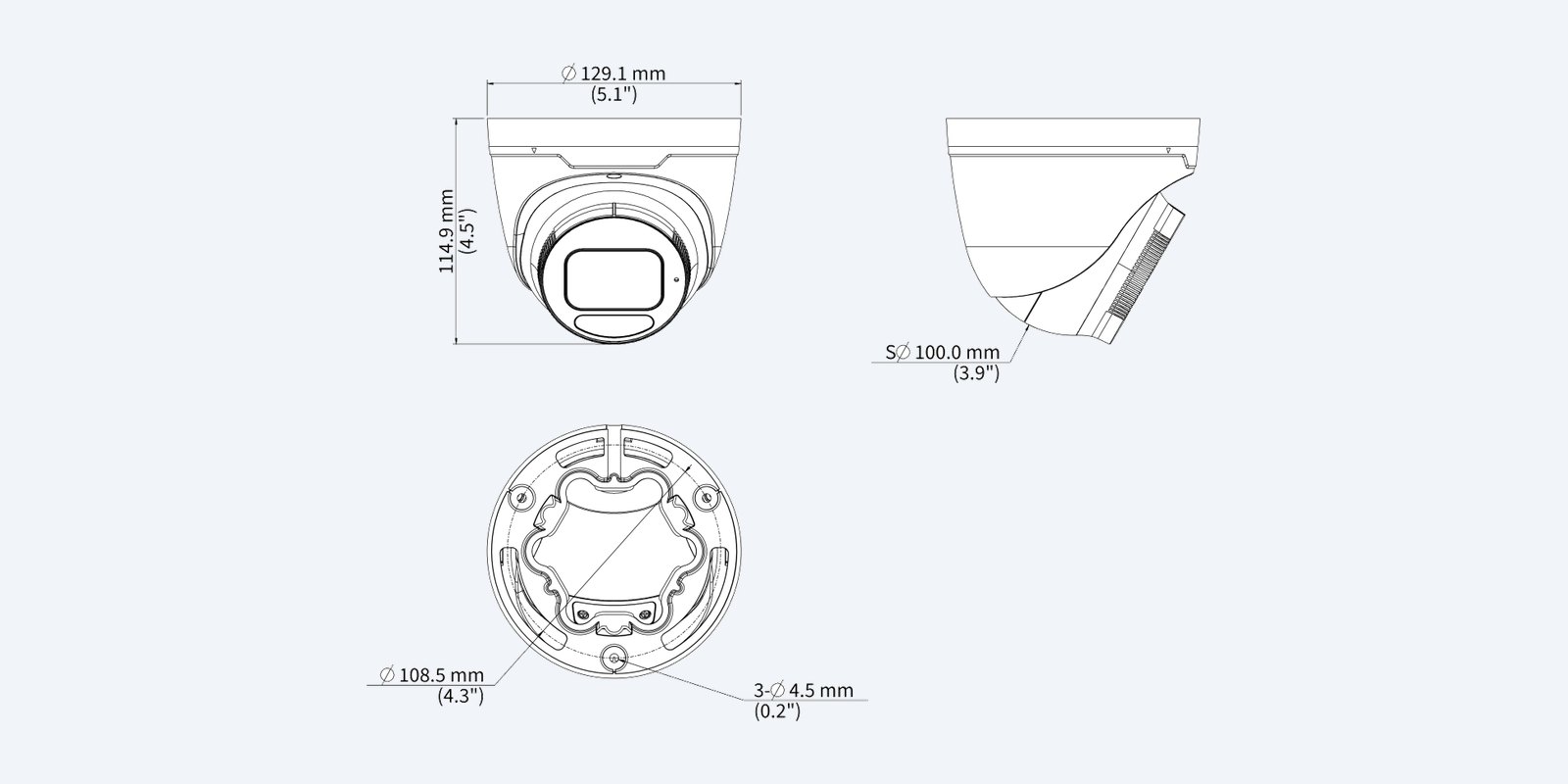 Uniview IPC3635SB-ADZK-I0 dimension drawing