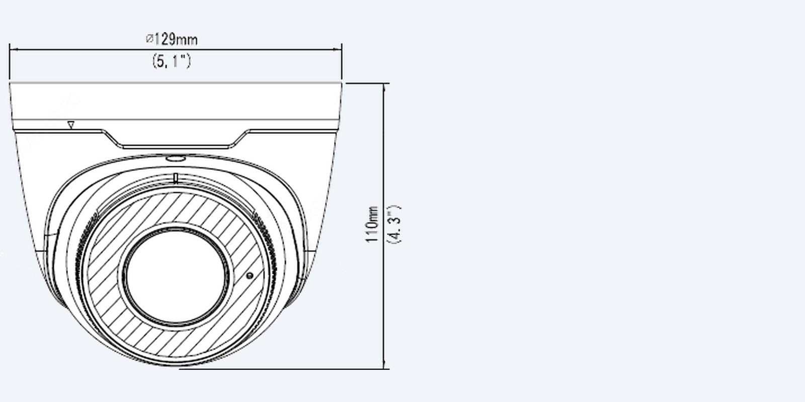 Uniview IPC3636LE-ADZK-G dimension drawing