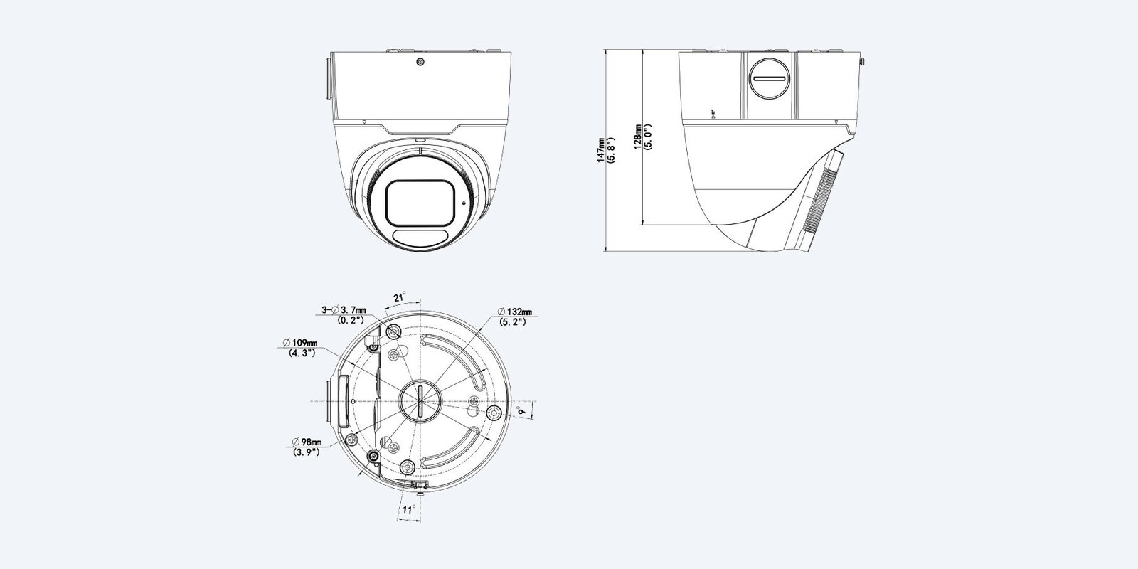 Uniview IPC3636SS-ADZK-I1 dimension drawing