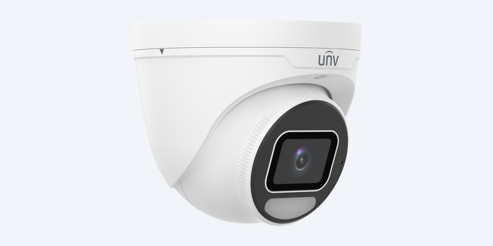 Uniview IPC3638SE-ADF28K-WP-I1 turret camera, angled view