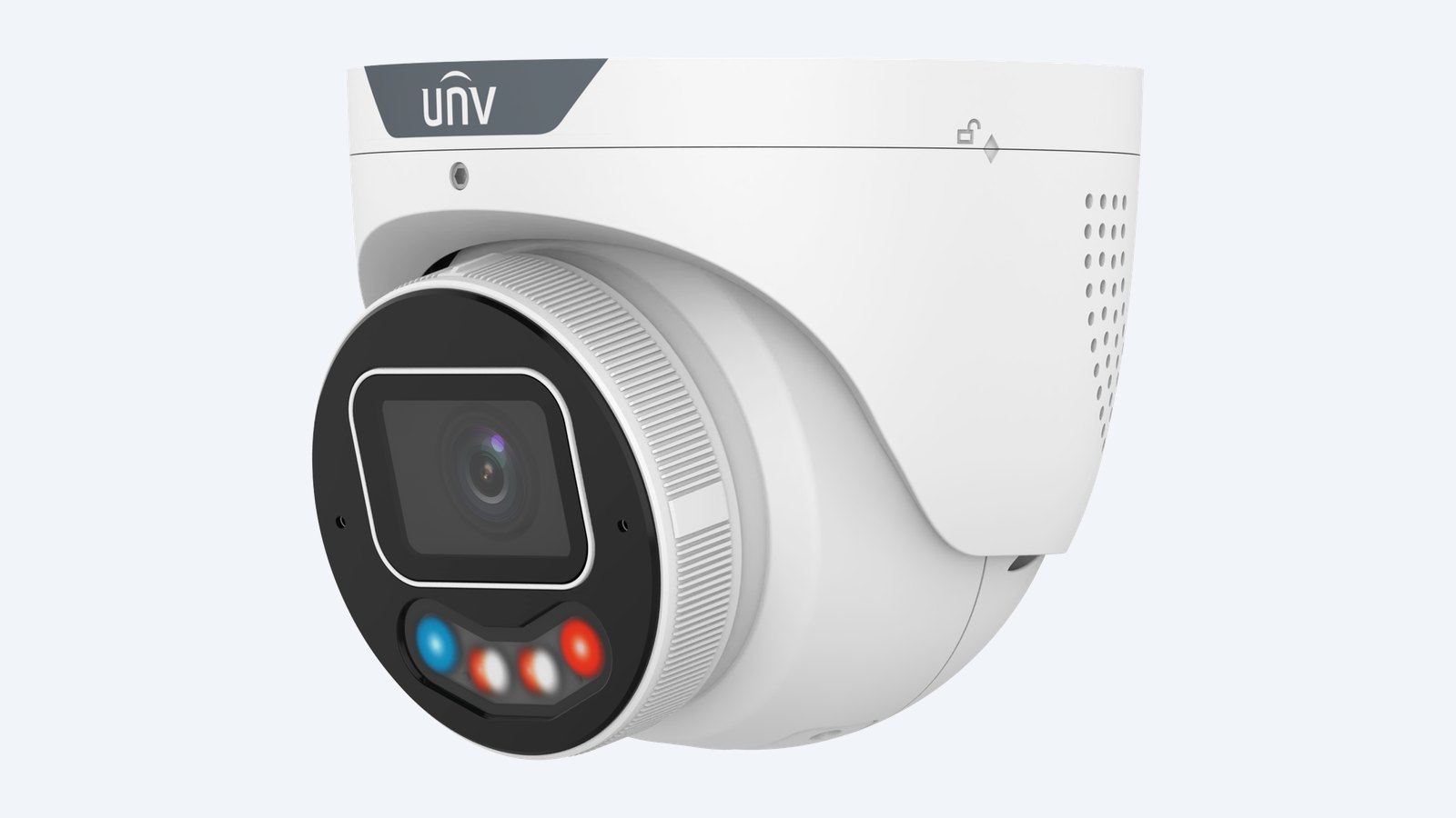 Uniview IPC3638SE-ADF28KMC-WP-I1 white tri-guard turret camera