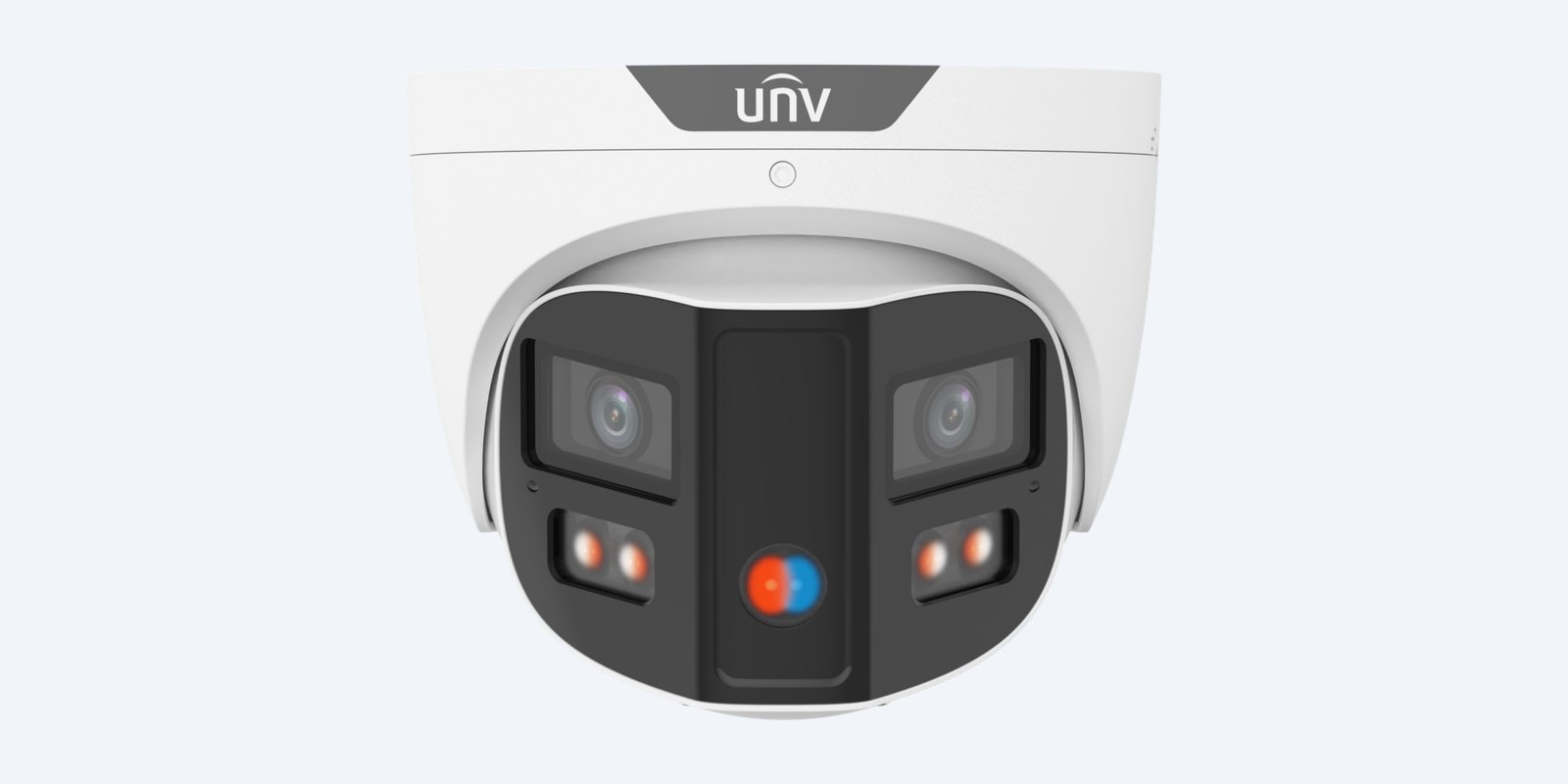 Uniview IPC3K28SE-ADF28KMC-DL-I0-BK 8MP 180° dual-lens turret camera, black, front view